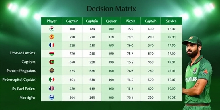 Dream11 App Download captain decision matrix